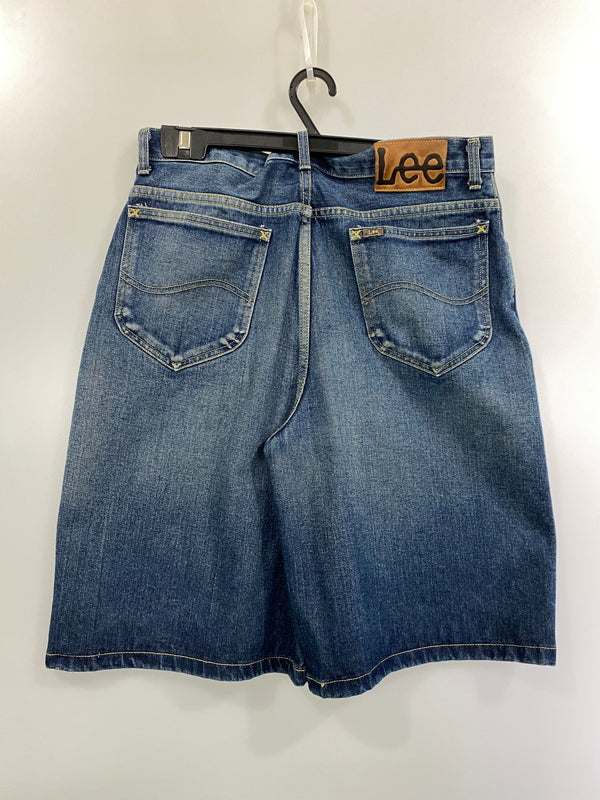 【中古品】【メンズ】 LEE リー WIDE DENIM SHORTS LM9842 ワイド デニム ショーツ メンズ ボトムス ショートパンツ 短パン ジーンズ 157-261022-em-45-min サイズ：M カラー：インディゴブルー 万代Net店