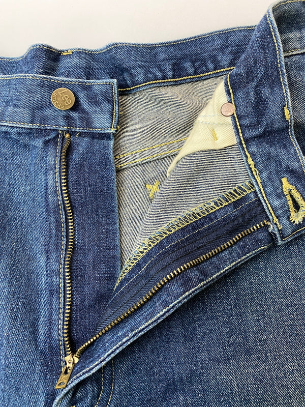 【中古品】【メンズ】 LEE リー WIDE DENIM SHORTS LM9842 ワイド デニム ショーツ メンズ ボトムス ショートパンツ 短パン ジーンズ 157-261022-em-45-min サイズ：M カラー：インディゴブルー 万代Net店