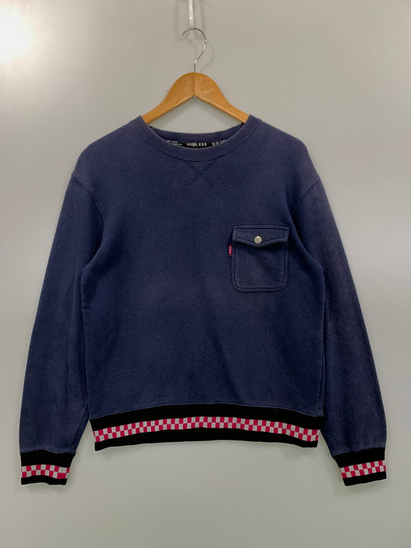 【現状渡し品】【メンズ】 HOMELESS ホームレス POCKET SWEATSHIRT ポケット スウェットシャツ 長袖 ロングスリーブ トップス 142-261027-hu-33-min サイズ：サイズ表記不明のため下記参照 カラー：ネイビー系 万代Net店