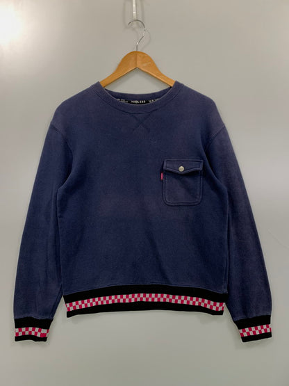 【現状渡し品】【メンズ】 HOMELESS ホームレス POCKET SWEATSHIRT ポケット スウェットシャツ 長袖 ロングスリーブ トップス 142-261027-hu-33-min サイズ：サイズ表記不明のため下記参照 カラー：ネイビー系 万代Net店