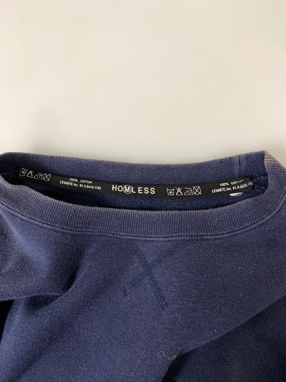 【現状渡し品】【メンズ】 HOMELESS ホームレス POCKET SWEATSHIRT ポケット スウェットシャツ 長袖 ロングスリーブ トップス 142-261027-hu-33-min サイズ：サイズ表記不明のため下記参照 カラー：ネイビー系 万代Net店