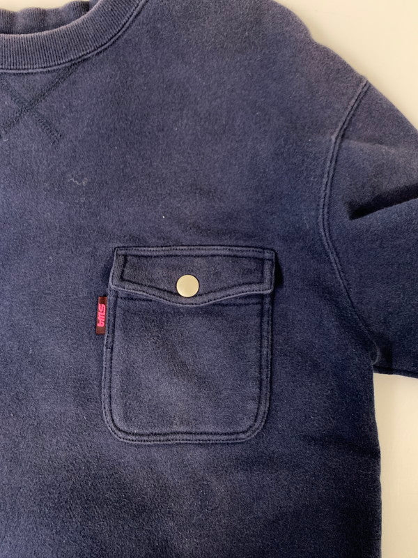 【現状渡し品】【メンズ】 HOMELESS ホームレス POCKET SWEATSHIRT ポケット スウェットシャツ 長袖 ロングスリーブ トップス 142-261027-hu-33-min サイズ：サイズ表記不明のため下記参照 カラー：ネイビー系 万代Net店