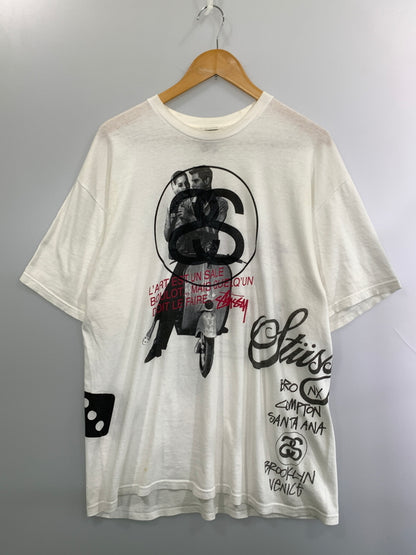 【現状渡し品】【メンズ】 STUSSY ステューシー S/S TEE ローマの休日 ショートスリーブ Tシャツ 半袖Tシャツ トップス 142-260930-yn-33-min サイズ：XL カラー：ホワイト 万代Net店