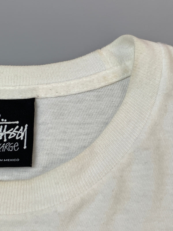 【現状渡し品】【メンズ】 STUSSY ステューシー S/S TEE ローマの休日 ショートスリーブ Tシャツ 半袖Tシャツ トップス 142-260930-yn-33-min サイズ：XL カラー：ホワイト 万代Net店