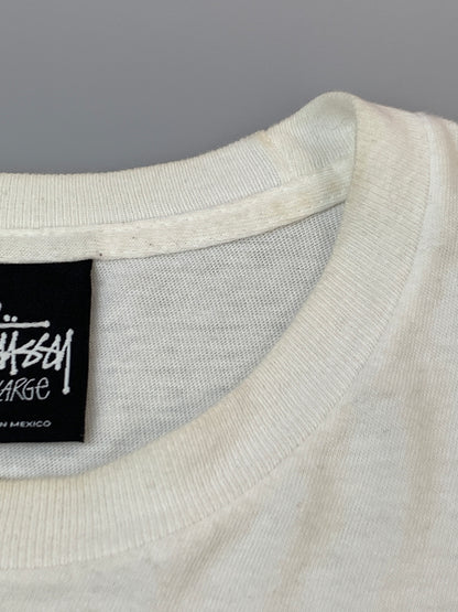 【現状渡し品】【メンズ】 STUSSY ステューシー S/S TEE ローマの休日 ショートスリーブ Tシャツ 半袖Tシャツ トップス 142-260930-yn-33-min サイズ：XL カラー：ホワイト 万代Net店