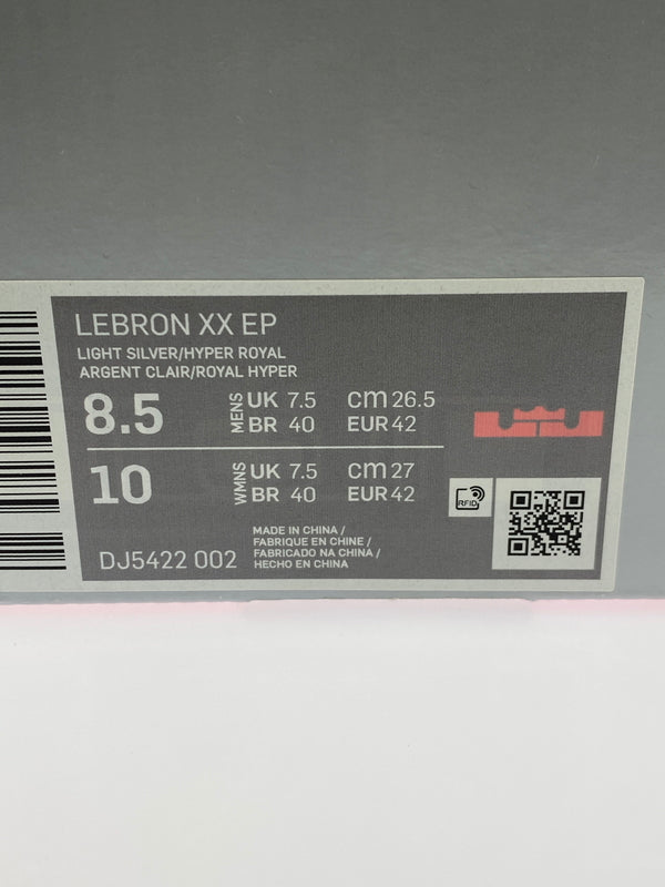 【中古美品】【メンズ】 NIKE ナイキ LEBRON XX EP DJ5422-002 レブロン スニーカー 靴 160-260930-yn-37-min サイズ：26.5cm US8.5 カラー：LIGHT SILVER/HYPER ROYAL 万代Net店