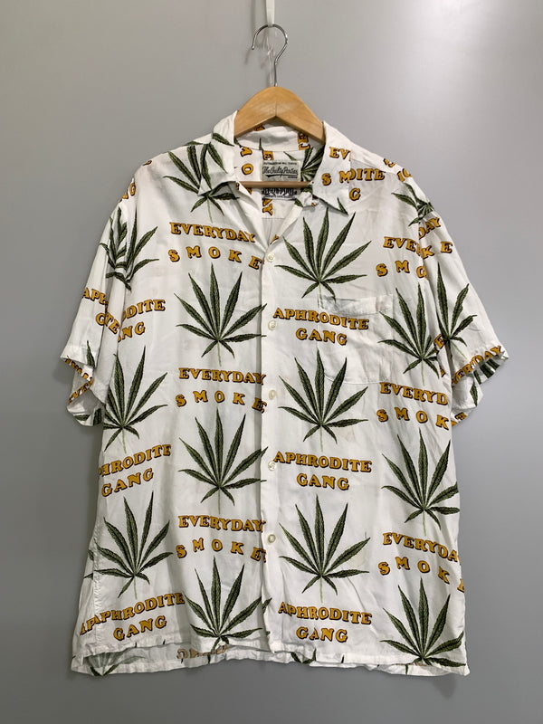 【中古品】【メンズ】 WACKO MARIA ワコマリア BUDSPOOL HAWAIIAN SHIRT 「ワコマリア バッズプール ハワイアンシャツ アロハシャツ メンズ 半袖 トップス 142-261002-em-52-min サイズ：XL カラー：ホワイト地 万代Net店