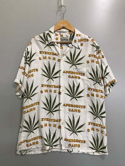【中古品】【メンズ】 WACKO MARIA ワコマリア BUDSPOOL HAWAIIAN SHIRT 「ワコマリア バッズプール ハワイアンシャツ アロハシャツ メンズ 半袖 トップス 142-261002-em-52-min サイズ：XL カラー：ホワイト地 万代Net店