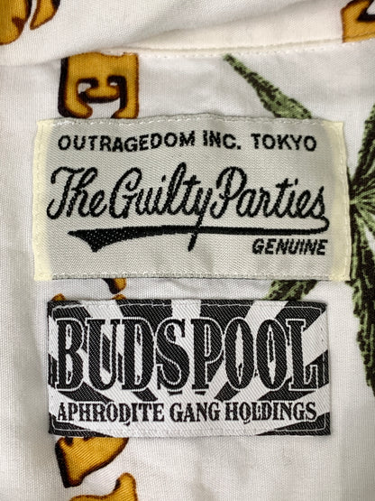 【中古品】【メンズ】 WACKO MARIA ワコマリア BUDSPOOL HAWAIIAN SHIRT 「ワコマリア バッズプール ハワイアンシャツ アロハシャツ メンズ 半袖 トップス 142-261002-em-52-min サイズ：XL カラー：ホワイト地 万代Net店