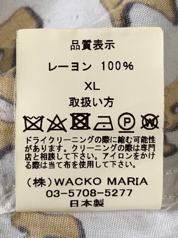 【中古品】【メンズ】 WACKO MARIA ワコマリア BUDSPOOL HAWAIIAN SHIRT 「ワコマリア バッズプール ハワイアンシャツ アロハシャツ メンズ 半袖 トップス 142-261002-em-52-min サイズ：XL カラー：ホワイト地 万代Net店