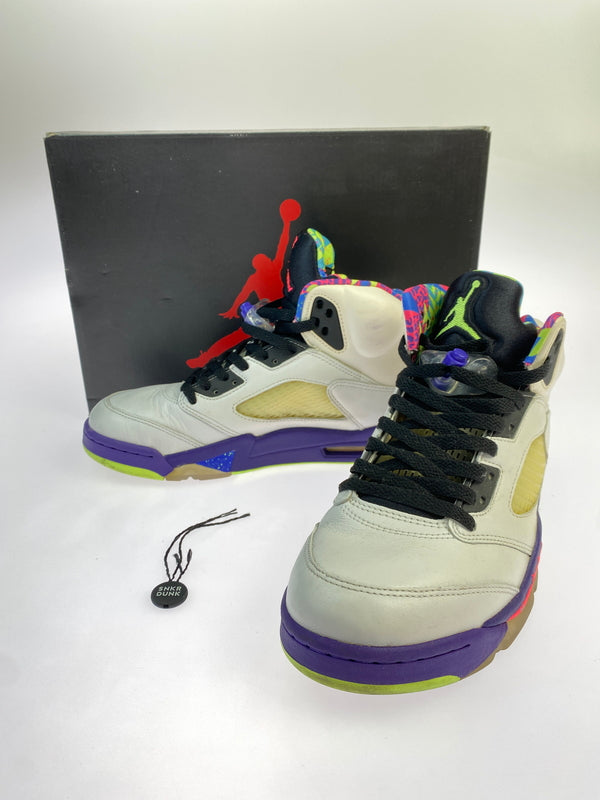 【中古品】【メンズ】 NIKE ナイキ AIR JORDAN 5 RETRO DB3335-100 エア ジョーダン 5 レトロ スニーカー 靴 160-260930-yn-38-min サイズ：26.0cm US8 カラー：WHITE/GHOST GREEN-COURT PURPLE 万代Net店