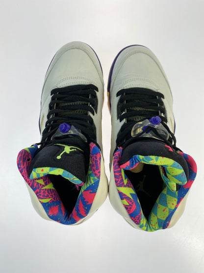 【中古品】【メンズ】 NIKE ナイキ AIR JORDAN 5 RETRO DB3335-100 エア ジョーダン 5 レトロ スニーカー 靴 160-260930-yn-38-min サイズ：26.0cm US8 カラー：WHITE/GHOST GREEN-COURT PURPLE 万代Net店