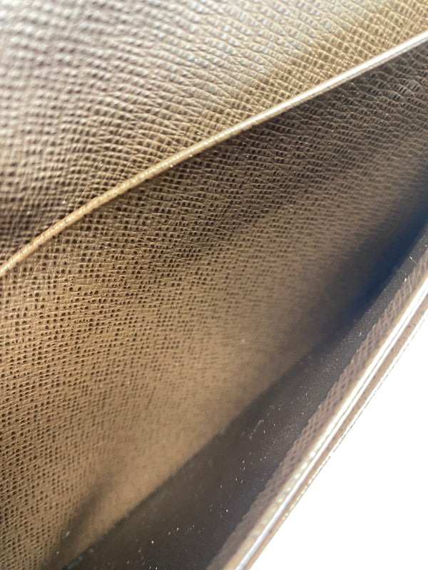 【中古品】【メンズ/レディース】 LOUIS VUITTON ルイ ヴィトン ダミエ ポルトフォイユ ブラザ N60017 長財布 ウォレット 179-261006-hu-01-min カラー：ブラウン系 万代Net店