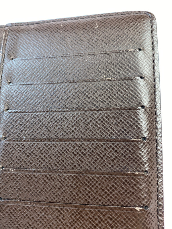 【中古品】【メンズ/レディース】 LOUIS VUITTON ルイ ヴィトン ダミエ ポルトフォイユ ブラザ N60017 長財布 ウォレット 179-261006-hu-01-min カラー：ブラウン系 万代Net店
