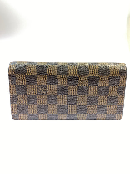 【中古品】【メンズ/レディース】 LOUIS VUITTON ルイ ヴィトン ダミエ ポルトフォイユ ブラザ N60017 長財布 ウォレット 179-261006-hu-01-min カラー：ブラウン系 万代Net店