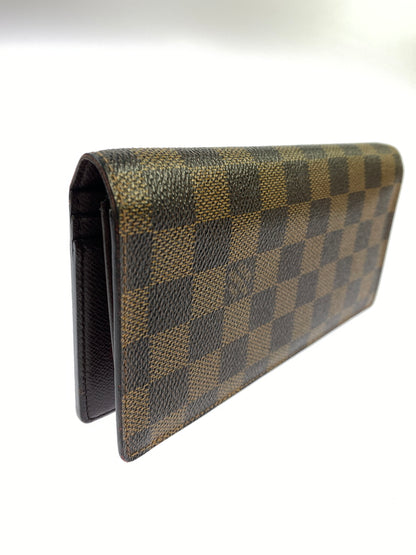 【中古品】【メンズ/レディース】 LOUIS VUITTON ルイ ヴィトン ダミエ ポルトフォイユ ブラザ N60017 長財布 ウォレット 179-261006-hu-01-min カラー：ブラウン系 万代Net店