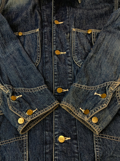 【現状渡し品】【メンズ】 LEE リー 91-J DENIM COVERALL デニムカバーオール ハウスタグ復刻 ライトアウター 146-260930-yn-26-min サイズ：40 カラー：インディゴ 万代Net店