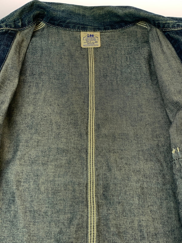 【現状渡し品】【メンズ】 LEE リー 91-J DENIM COVERALL デニムカバーオール ハウスタグ復刻 ライトアウター 146-260930-yn-26-min サイズ：40 カラー：インディゴ 万代Net店
