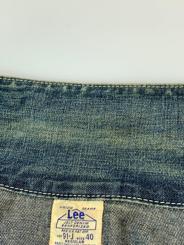 【現状渡し品】【メンズ】 LEE リー 91-J DENIM COVERALL デニムカバーオール ハウスタグ復刻 ライトアウター 146-260930-yn-26-min サイズ：40 カラー：インディゴ 万代Net店