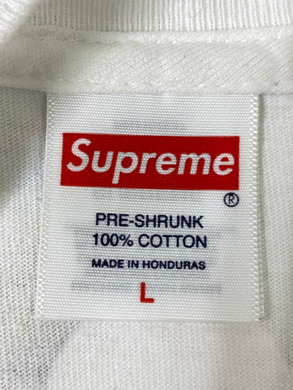 【中古品】【メンズ】 SUPREME シュプリーム × SPONGEBOB CASTELLI RACING L/S TEE スポンジボブ カステリレーシング ロングスリーブ Tシャツ 長袖Tシャツ トップス 149-260930-yn-14-min サイズ：L カラー：ホワイト 万代Net店