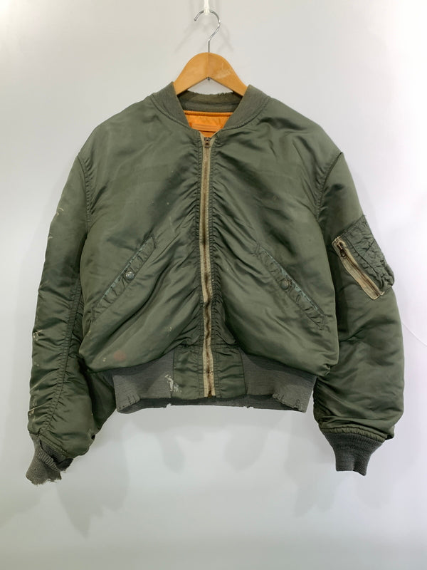 【ジャンク品】【メンズ】 USED ユーズド 60S MA-1 FLIGHT JACKET フライトジャケット ミリタリージャケット 146-261003-ta-11-min サイズ：サイズ不明 カラー：カーキ 万代Net店