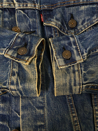 【現状渡し品】【メンズ】 LEVI'S リーバイス 70's /DENIM JACKET 70505 70年代 デニムジャケット ケアタグ スモールE ライトアウター 146-260930-yn-09-min サイズ：表記なし 下記参照 カラー：インディゴ 万代Net店