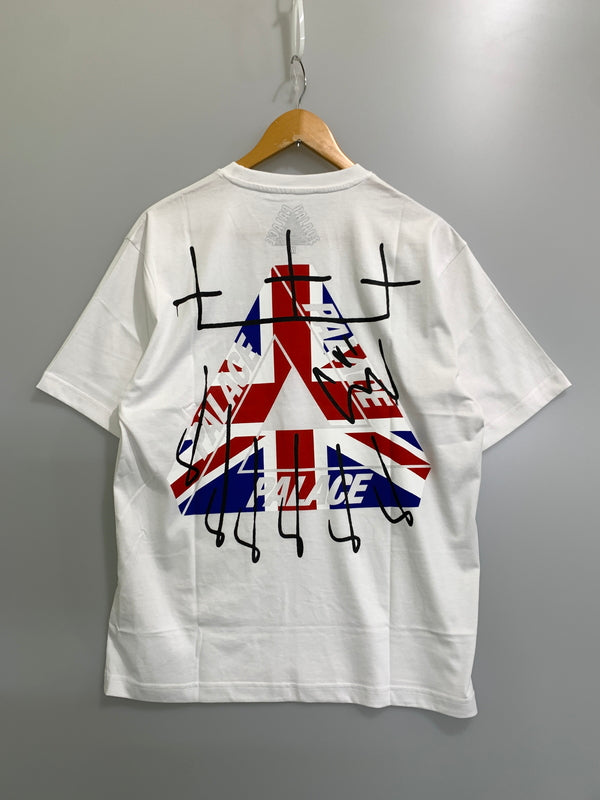 【中古品】【メンズ】 PALAC パレス KINGTRI T-SHIRT キングトリ TEE SS 半袖Tシャツ 142-261003-ta-40-min サイズ：M カラー：ホワイト 万代Net店
