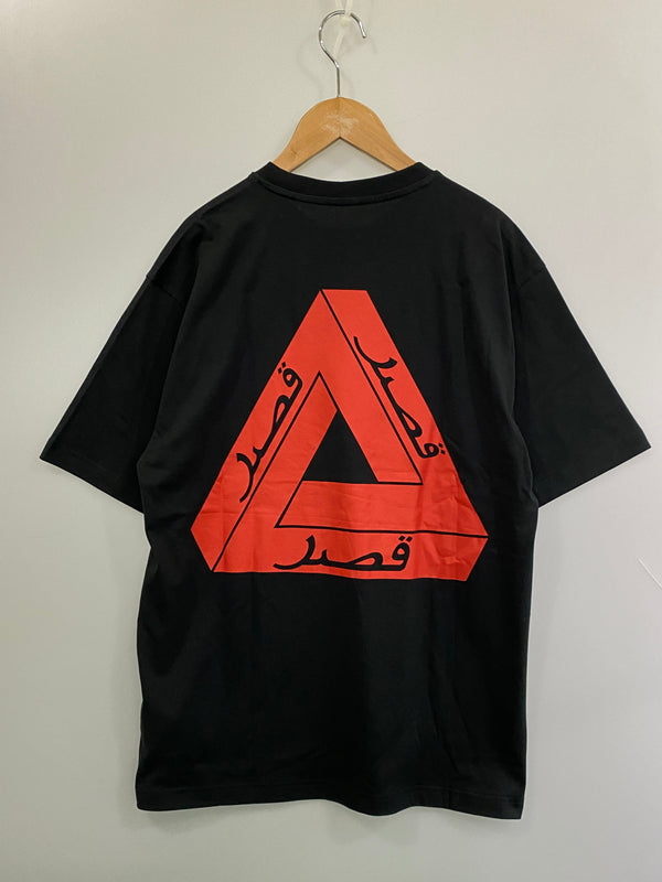 【中古美品】【メンズ】 PALACE パレス TRILINGUAL T-SHIRT トライアングル TEE 半袖Tシャツ SS 142-261003-ta-19-min サイズ：M カラー：ブラック 万代Net店