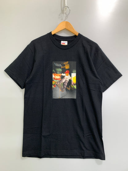 【中古品】【メンズ】 SUPREME シュプリーム × COMME DES GARCONS SHIRT コムデギャルソンシャツ 14SS TEE 半袖Tシャツ メンズ トップス カットソー 149-261002-em-21-min サイズ：M カラー：ブラック 万代Net店