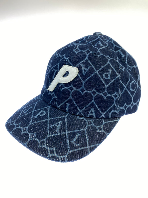 【中古品】【メンズ】 PALACE パレス P 6-PANEL INDIGO HEART ピー シックス パネル インディゴ ハート デニム キャップ 帽子 185-261006-hu-08-min サイズ：フリー カラー：インディゴ 万代Net店