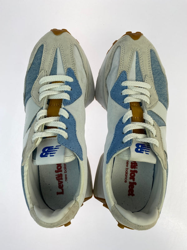 【中古品】【メンズ/レディース】 NEW BALANCE×LEVI'S ニューバランス リーバイス WMNS 327 ウィメンズ 327 WS327LVA 166-261004-hu-11-min カラー：ホワイト/ライトブルー 万代Net店