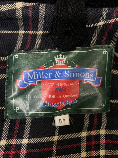 【現状渡し品】【メンズ】 MILLER&SIMONS ミラー＆シモンズ イングランド製 オイルドジャケット ワックスコットン ヴィンテージ メンズ アウター 144-261002-em-49-min サイズ：M カラー：ブラック系 万代Net店