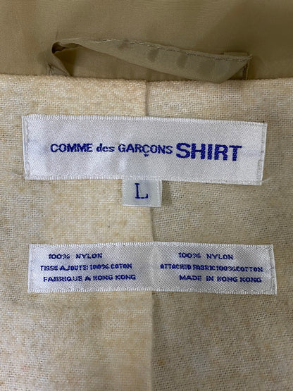 【中古品】【メンズ】 COMME DES GARCONS SHIRT コムデギャルソンシャツ NYLON COAT ナイロン コート メンズ アウター 140-261002-em-32-min サイズ：L カラー：ベージュ 万代Net店