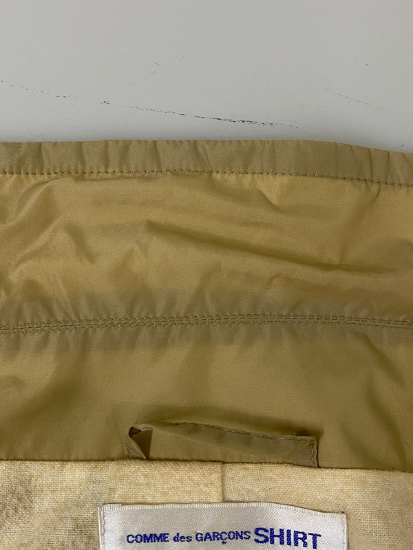 【中古品】【メンズ】 COMME DES GARCONS SHIRT コムデギャルソンシャツ NYLON COAT ナイロン コート メンズ アウター 140-261002-em-32-min サイズ：L カラー：ベージュ 万代Net店