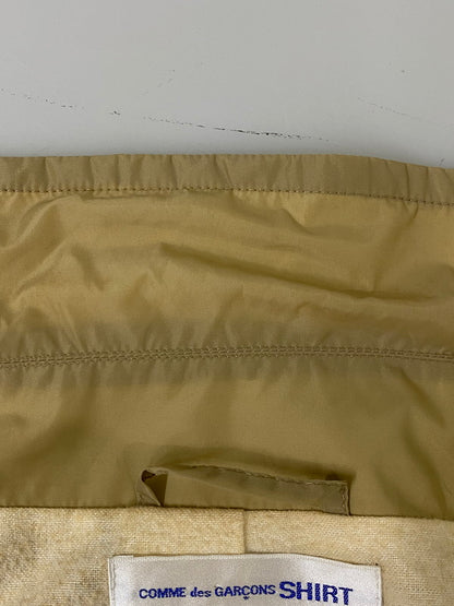 【中古品】【メンズ】 COMME DES GARCONS SHIRT コムデギャルソンシャツ NYLON COAT ナイロン コート メンズ アウター 140-261002-em-32-min サイズ：L カラー：ベージュ 万代Net店