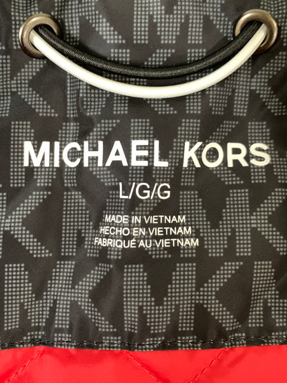 【中古品】【メンズ】 MICHAEL KORS マイケルコース LOGO JACKET ロゴ ジャケット メンズ アウター 総柄 141-261002-em-60-min サイズ：L カラー：ブラック/レッド 万代Net店