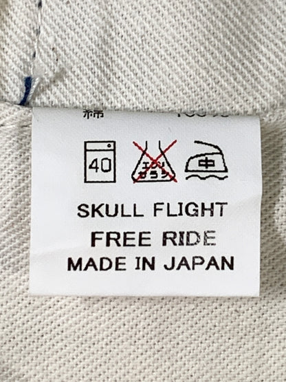 【中古品】【メンズ】 SKULL FLIGHT スカルフライト SS PANTS TYPE2 ストレッチ ノーマルポケット ブーツカット スピードスペクター メンズ ボトムス バイカー 157-261002-em-06-min サイズ：34 カラー：ブルー 万代Net店