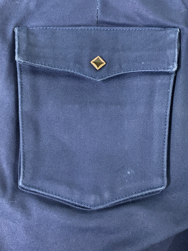 【中古品】【メンズ】 SKULL FLIGHT スカルフライト SS PANTS TYPE2 ストレッチ ノーマルポケット ブーツカット スピードスペクター メンズ ボトムス バイカー 157-261002-em-05-min サイズ：34 カラー：ブルー 万代Net店