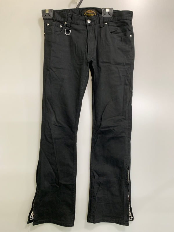 【中古品】【メンズ】 SKULL FLIGHT スカルフライト SS PANTS TYPE2 ストレッチ ノーマルポケット ブーツカット スピードスペクター メンズ ボトムス バイカー 157-261002-em-04-min サイズ：33 カラー：ブラック 万代Net店