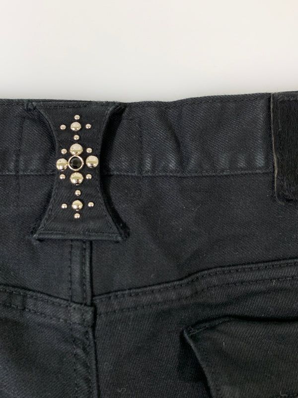 【中古品】【メンズ】 SKULL FLIGHT スカルフライト SS PANTS TYPE2 ストレッチ ノーマルポケット ブーツカット スピードスペクター メンズ ボトムス バイカー 157-261002-em-04-min サイズ：33 カラー：ブラック 万代Net店