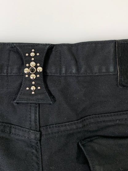 【中古品】【メンズ】 SKULL FLIGHT スカルフライト SS PANTS TYPE2 ストレッチ ノーマルポケット ブーツカット スピードスペクター メンズ ボトムス バイカー 157-261002-em-04-min サイズ：33 カラー：ブラック 万代Net店