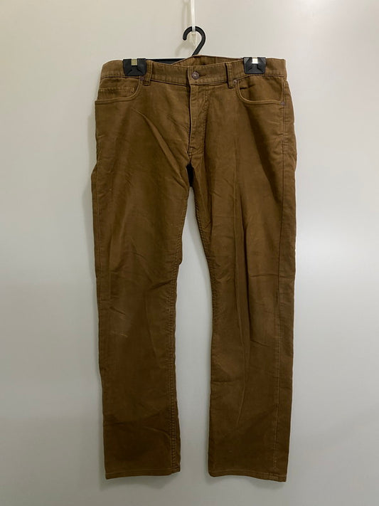 【現状渡し品】【メンズ】 POLO RALPH LAUREN ポロラルフローレン モールスキンパンツ メンズ ボトムス コットンパンツ スリムフィット 158-261002-em-45-min サイズ：W35/L30 カラー：ブラウン 万代Net店