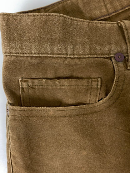 【現状渡し品】【メンズ】 POLO RALPH LAUREN ポロラルフローレン モールスキンパンツ メンズ ボトムス コットンパンツ スリムフィット 158-261002-em-45-min サイズ：W35/L30 カラー：ブラウン 万代Net店
