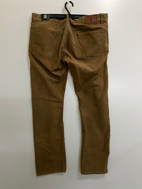 【現状渡し品】【メンズ】 POLO RALPH LAUREN ポロラルフローレン モールスキンパンツ メンズ ボトムス コットンパンツ スリムフィット 158-261002-em-45-min サイズ：W35/L30 カラー：ブラウン 万代Net店