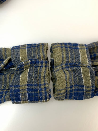 【中古品】【メンズ】 BRENT ブレント 60's CHECK SHIRT 60年代 チェックシャツ 長袖シャツ トップス 146-260930-yn-24-min サイズ：L カラー：ブルー/オリーブグリーン 万代Net店