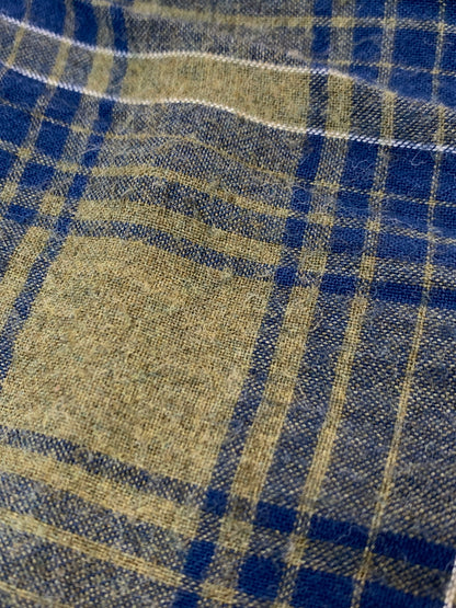 【中古品】【メンズ】 BRENT ブレント 60's CHECK SHIRT 60年代 チェックシャツ 長袖シャツ トップス 146-260930-yn-24-min サイズ：L カラー：ブルー/オリーブグリーン 万代Net店