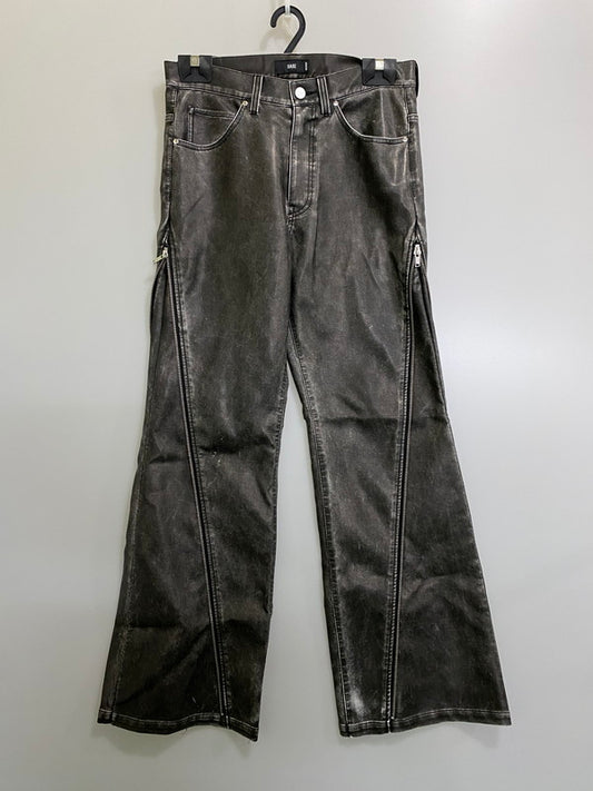 【現状渡し品】【メンズ】 HARE ハレ FAKELEATHER PANT HA010520AD フェイクレザー パンツ メンズ ボトムス 合成皮革 ズボン 158-261002-em-46-min サイズ：M カラー：ブラック 万代Net店