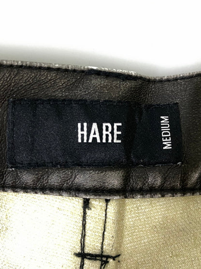 【現状渡し品】【メンズ】 HARE ハレ FAKELEATHER PANT HA010520AD フェイクレザー パンツ メンズ ボトムス 合成皮革 ズボン 158-261002-em-46-min サイズ：M カラー：ブラック 万代Net店
