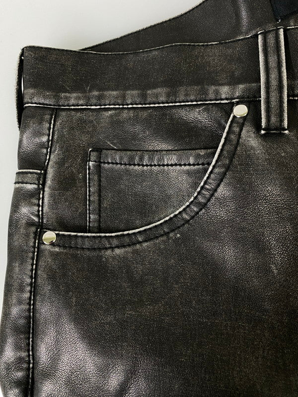 【現状渡し品】【メンズ】 HARE ハレ FAKELEATHER PANT HA010520AD フェイクレザー パンツ メンズ ボトムス 合成皮革 ズボン 158-261002-em-46-min サイズ：M カラー：ブラック 万代Net店