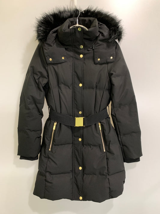 【中古品】【レディース】 ZARA ザラ ファーフード付き ロングダウン アウター 169-261023-hu-17-min サイズ：USA XS カラー：ブラック 万代Net店